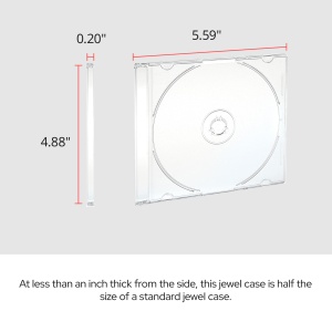 Cutii Slim Jewel pentru CDDVD Verbatim, 25 buc, transparente, 5.2mm - Img 2