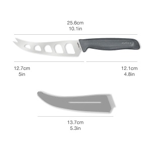 Cutit de branza Zyliss 13cm cu lama din otel inoxidabil si maner din paie de grau - Img 6