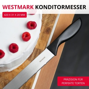 Cutit de patiserie Westmark din otel inoxidabil, pentru taiat torturi si intins creme - Img 2