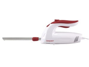 Cutit electric Beper BP.790, 150W, lame inox autoascutibile, albrosu - Img 3