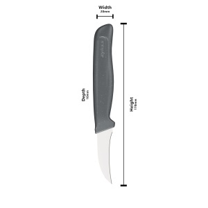 Cutit pentru legume si fructe Zyliss, lama curbata 6 cm, gri, maner sustenabil - Img 3
