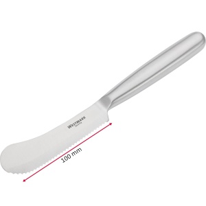 Cutit pentru mic dejun/unt Westmark 2, cu margine zimtata si varf lat al lamei, lungime: 22 cm, otel inoxidabil, argintiu, 135922E3 - Img 3