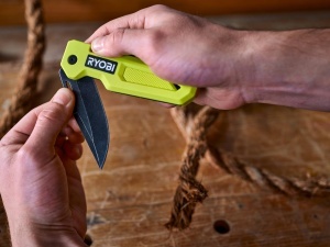 Cutit pliabil RYOBI, Drop Point, din otel carbon, cu maner din nylon - Img 4