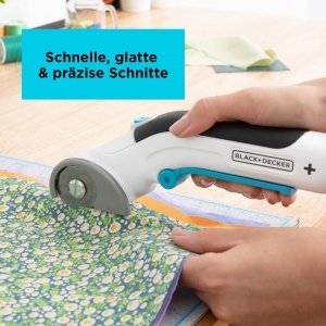 Cutter electric BLACKDECKER 3.6V, cablu USB-C, autoascutire, albalbastru - Img 5