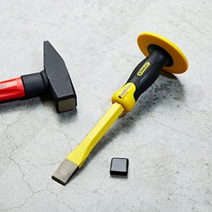 Dalta plata cu protectie pentru mana STANLEY FatMax 4-18-332, 25 mm, otel crom-vanadiu, pentru flise si beton - Img 5
