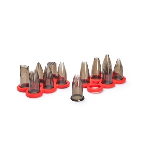De Buyer -4150.04 - Set mixt: 12 prize Tritan si suport, culoare: negru transparent - Img 1