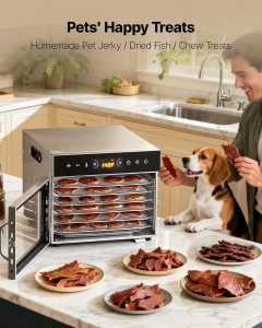 Dehydrator VEVOR H6-C001, 400 W, 6 tavi din otel inoxidabil, temperatura ajustabila - Img 9