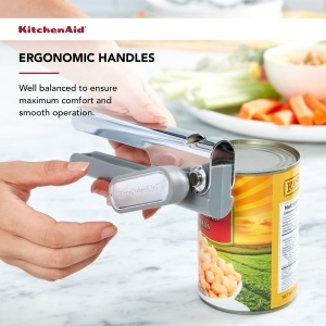 Deschizator de conserve KitchenAid, multifunctional, ergonomic, gri - Img 5