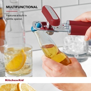 Deschizator de conserve si deschizator de sticle multifunctional KitchenAid Classic usor de utilizat roata de taiere din otel inoxidabil ascutita mane - Img 3
