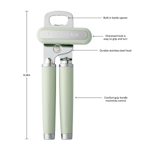 Deschizator de conserve si deschizator de sticle multifunctional KitchenAid Classic usor de utilizat roata de taiere ascutita din otel inoxidabil mane - Img 3