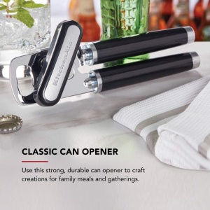 Deschizator de conserve si sticle KitchenAid Classic, otel inoxidabil, ergonomic - Img 2