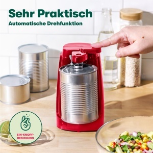 Deschizator electric de conserve bella, 60W, otel inoxidabil, rosu - Img 6