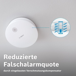 Detector de fum inteligent Bosch Smart Home Rauchmelder II, baterie schimbabila, notificari prin aplicatie - Img 4