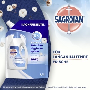 Detergent de rufe Sagrotan Higienspin 5 x 1,2 L - Frumusetea Cerului - Img 3