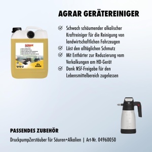 Detergent pentru echipamente agricole SONAX AGRAR 5L, curatare eficienta, formula blanda - Img 3