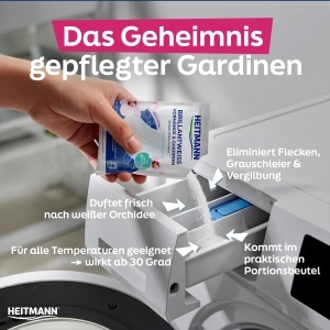 Detergent pentru Tesaturi HEITMANN Brillantwei 50 g Eliminare Grauschleier si Nikotin - Img 4