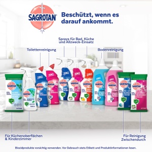 Detergent universal Sagrotan Blutenfrische, 5 x 1,5 l, antibacterian - Img 7