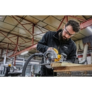 DEWALT Ferastrau circular de mana 1350 wati adancime de taiere 61 mm panza de ferastrau O 19030 mm inclusiv accesoriu de protectie pentru aspirarea pr - Img 5