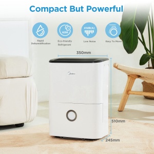 Dezumidificator Midea DF-20DEN7-WF 20L24h Alb Aplicatie Mobila - Img 3