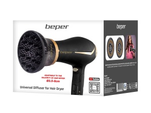 Difuzor Universal Beper C301ABE00 pentru Uscator de Par, Negru, Diametru Ajustabil 3,5-8 cm - Img 6