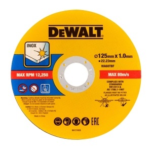 Disc de taiere inox Dewalt DT20598-QZ 125 x 1,0 mm, 50 bucati - Img 2