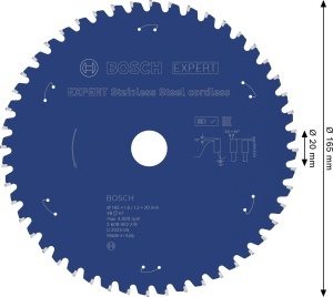Disc Saw Bosch EXPERT pentru taiere inox, 165mm, tehnologie Carbide - Img 3