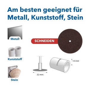 Discuri de taiere Dremel 540, set de 5 bucati, 32mm, pentru metal, lemn si plastic - Img 2