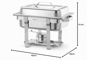 Dish pentru servire HENDI 12, inox, capacitate 4,5L, cu capac detasabil - Img 5