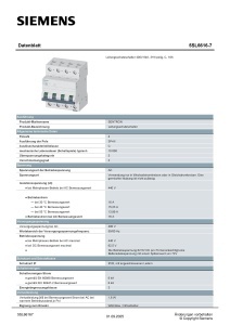 Disjunctor Miniatural Siemens 5SL6, 3 Poli, 16A, 400V, Capacitate de Intrerupere 6 kA - Img 2