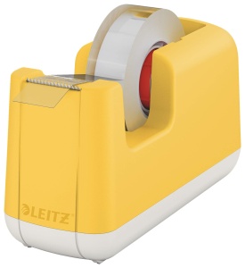 Dispenser banda adeziva Leitz Cosy 53670019, galben, 19mm, cu cutit premium