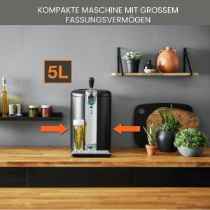 Dispenser de bere Krups Beertender VB450E10, 5 l, negru, design modern - Img 4