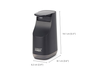 Dispenser de sapun Joseph Joseph Bathroom Slim, 350 ml, negru mat - Img 5