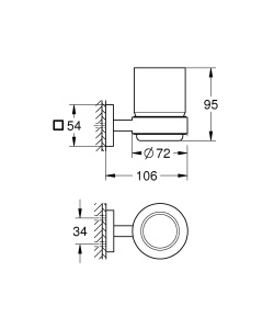 Dispenser pentru Cristal GROHE Start Cube, montare usoara, negru mat - Img 3