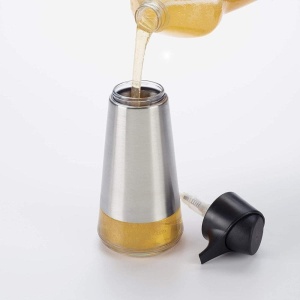 Dispenser pentru Sapun OXO Good Grips din Otel Inoxidabil, 425 ml - Img 3