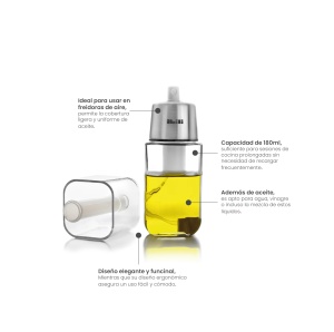 Dispenser ulei IBILI 180 ml din sticla ideal pentru gatit sanatos si friteuze cu aer cald - Img 5