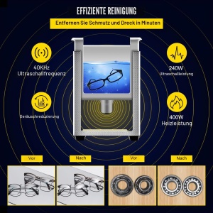 Dispozitiv de Curatare cu Ultrasunete VEVOR MH-040S, 10 L, 240 W, 400 W - Img 3