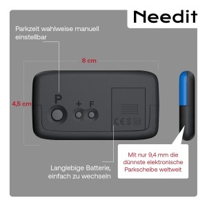 Dispozitiv de parcare Needit Park Micro, 9.4 mm, automat, cu display digital - Img 5