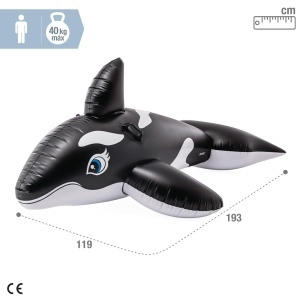 Dispozitiv de Plutire Intex Orca 193x119 cm, Vinyl, 40 kg - Img 4