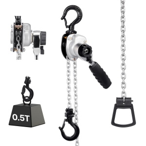 Dispozitiv de ridicare manual VEVOR HSH0.5T, 0.5T capacitate, 3m lungime, cu frana dubla