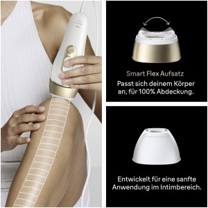 Dispozitiv IPL pentru Epilare Braun Silkexpert Pro 5 PL5221, AlbAuriu - Img 5