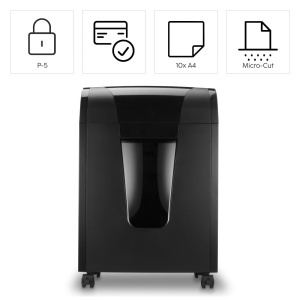 Distrugator de documente Hama P5 T5 E4, 15 minute functionare continua, 10 foi - Img 2