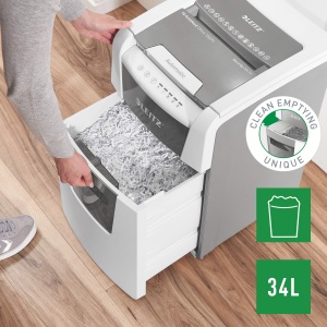Distrugator de documente Leitz IQ Autofeed, 100 foi, 34L, silentios - Img 5