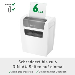 Distrugator documente Leitz IQ Home P4 15L Alb Compact si Silentios - Img 2