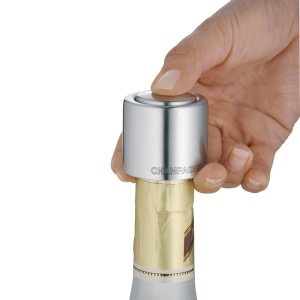Dop de sampanie WMF Clever&More cu inscriptie 3,5 cm, dop de sampanie, dop de sticle de sampanie, otel inoxidabil Cromargan mat, dop de sticla - Img 5