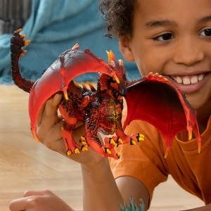 Dragon de Lava Schleich ELDRADOR 70138, 20 x 14 x 15 cm, cu aripi mobile - Img 2