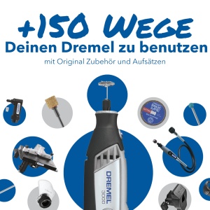 Dremel 3000 Unealta multifunctionala 130W, set de 1 atasament, 25 accesorii, viteza variabila 10.000-33.000 rpm pentru taiere, slefuire, gravare, lustruire, ascutire, curatare, sculptura - Img 7