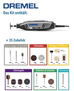 Dremel 4250 Unealta Rotativa 175W Set Multifunctional cu 35 Accesorii Viteza Variabila 5000-35000 rpm - Img 3