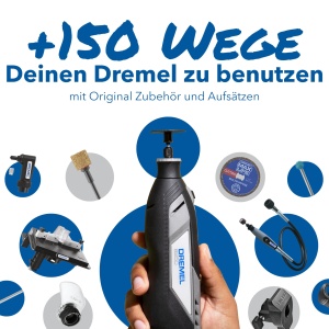 Dremel 8250 12V Unealta Rotativa Multifunctionala cu Motor Fara Perii 65 Accesorii 2 Acumulatori - Img 9
