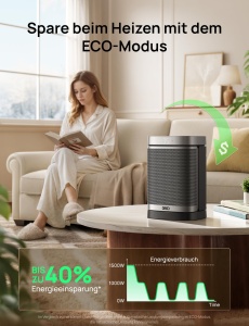 Dreo Heater314S Incalzitor Electric 1500W Termostat Digital Oscilatie 70deg Compatibil Alexa si Google Assistant - Img 5