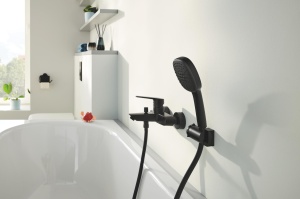 Dus cu cap de dus GROHE Vitalio 110, 2 tipuri de jet, negru, 1.5m - Img 8